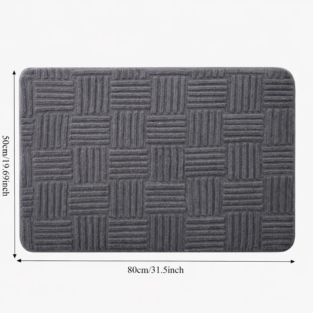 Tapete Banho Cinza Macio Medidas