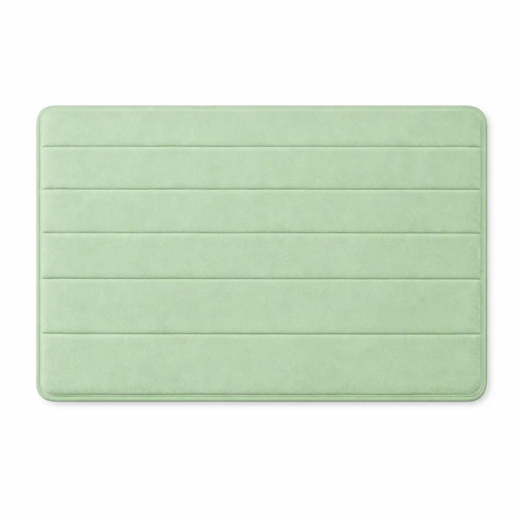 Tapete Banho Verde Claro Fundo Branco