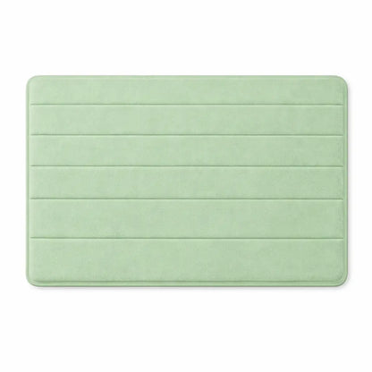 Tapete Banho Verde Claro Fundo Branco