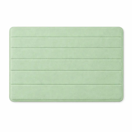 Tapete Banho Verde Claro Fundo Branco