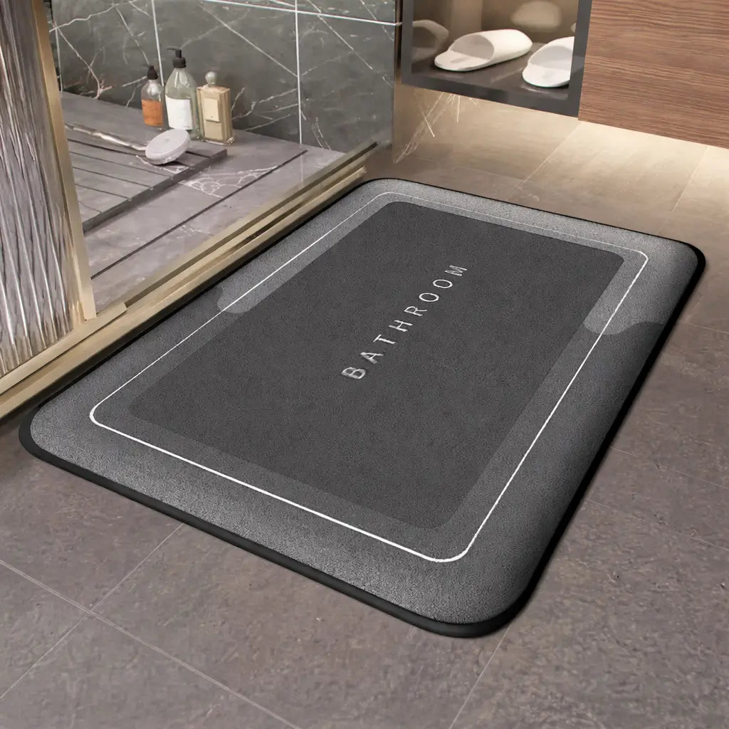Tapete Banho Cinza Siena Lavadeira